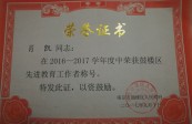 肖凯老师各类获奖证书（2017年）